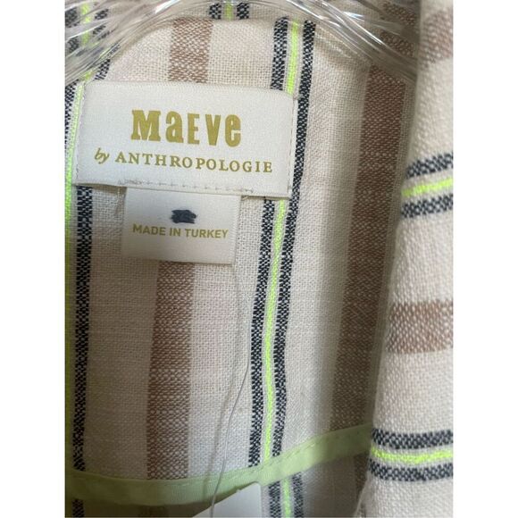 Maeve X Anthropologie Danielle Striped oversize Boyfriend Blazer XS - Picture 10 of 14